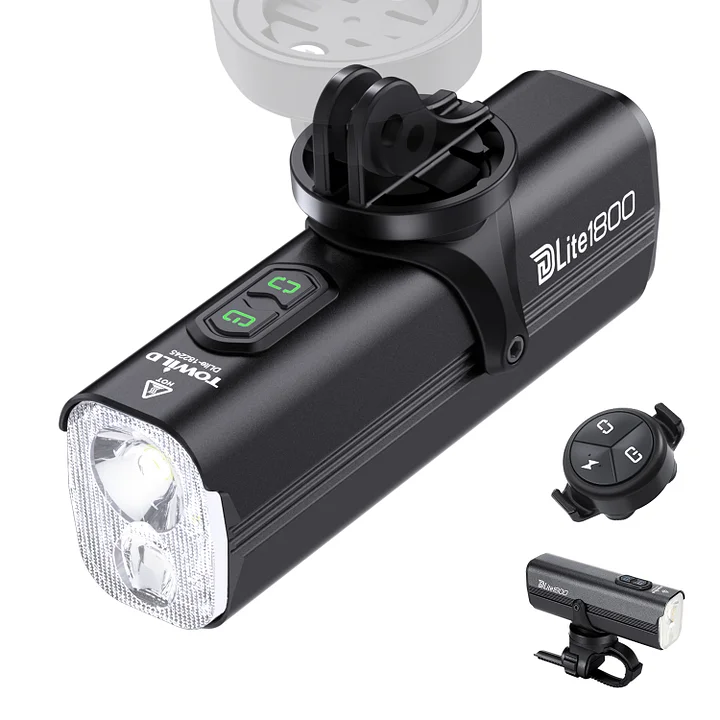 TOWILD 1800 Lumens Rechargeable Bike Front Light