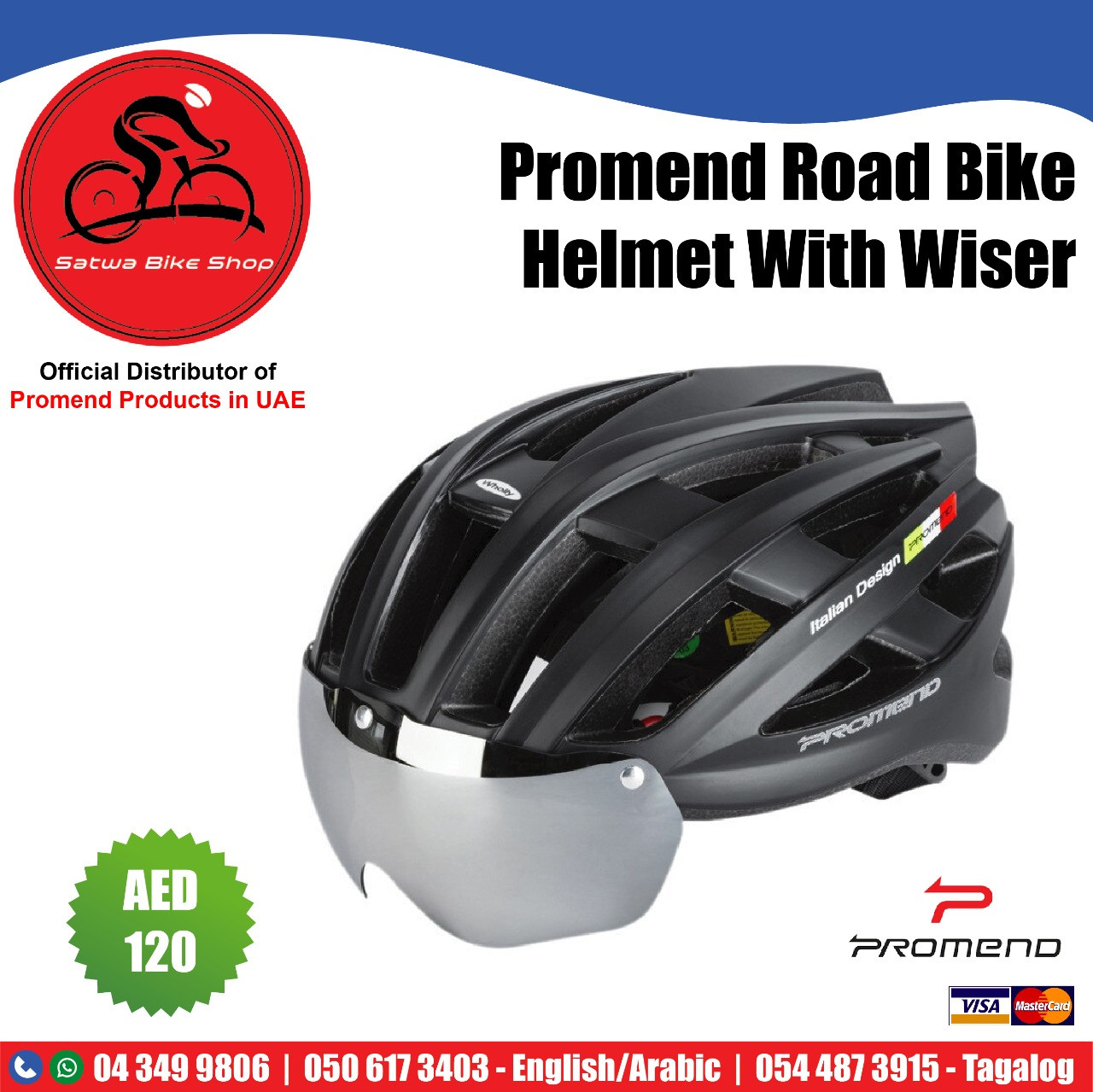Promend Road Bike Helmet with Wiser & Rear Light